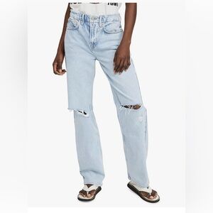 Light Blue Distressed Women's Jeans